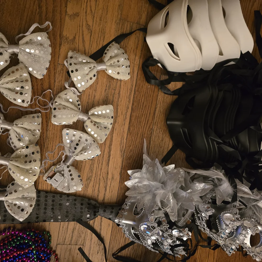 Black and White Masquerade Masks